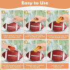 Luxiv 6Pcs Football Prep Kit, 6 in 1 Football Wax for Improved Tack Leather Football Conditioning Set for Enhanced Grip with Soft Horsehair Brush, Hard Hog Bristle Brush, 2 Waxes, Clean Cloth, Bag