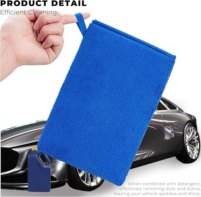2 Pack Clay Mitt, Microfiber Clay Bar for Car Detailing, Reusable Clay Bar Glove Clay Towel, Scratch-Free Safe Clay Eraser Mitt for Cars Paint Polishing