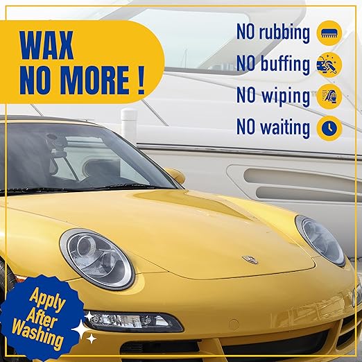 Professional Ceramic Sealer – Ultimate Protection & Just Waxed Deep Shine – Spray-On Hydrophobic Ceramic Coating for Cars, Boats & RVs (12 oz Hose-End Sprayer)
