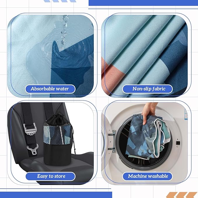 Hahafelt Car Seat Towel Covers with Storage Bag Seat Post Workout Sweat Cover Washable Non Slip for Car Towel for Dog Pet Workout Outdoor Sport Activities(Sasquatch)