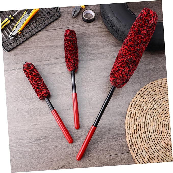 GLEAVI 9pcs Tire Cleaning Brushes Flexible Wheel Detailing Tools for Car Truck Washing Sturdy for Brake Dust Removal