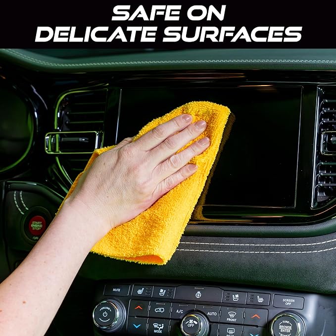 VIKING Microfiber Cloth for Car or Home 20 Pack, Edgeless Towel for Interior and Exterior Car Detailing, Multi-Purpose, Reusable Towels, Assorted, 12 Inch x 16 Inch