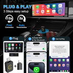 Mini Wireless CarPlay & Android Auto Adapter - Stable Fast Connection for iPhone/Android - Convert Factory Wired to Wireless for Cars 2016+