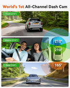 Vantrue E360 Plus All Channel Dash Cam, 585°, Dual STARVIS 2, Fisheye Front + Fisheye Inside + Rear Dash Camera, Dual IR Night Vision, GPS, WiFi, Touchscreen, Parking Mode, Voice Control, Support 1TB