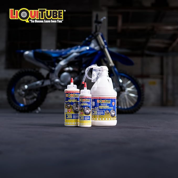 Premium Heavy Duty Tire Sealant - Permanent Flat Tire Protection for Industrial and Off Road Tires - Maintain Air Pressure, Balance - Seal Punctures, Bead, Rim, Tire Weathering Leaks (1 Gal)
