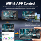 Dash Cam Front and Rear Dash Camera WiFi/APP Control Car Camera with 64G Card 2.5K Front Dash Cam+1080P Rear Dashcams with Super Night Vision, Loop Recording, G-Sensor