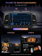 A5L 10.1 inch Android Double DIN Car Stereo, Wireless CarPlay & Android Auto, DriveChat AI, HDMI Out, IoT Control, Fast Boot, DSP 24-Band EQ, Head Unit with OBD2 Scanner, GPS Tracking