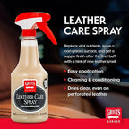 Griot's Garage Leather Care Spray, Car Seat Cleaner and Conditioner for Upholstery, Furniture, Clothing, and More, 10994, 22oz