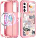 for Samsung Galaxy A15 5G Phone Case - Compatible with MagSafe Women Cute Girls Magnetic Protective Cover Girly Unique Kawaii Pretty Design Heavy Duty Shockproof for Samsung A15 5G Case 6.5"