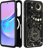 for Samsung Galaxy A36 5G Phone Case - Compatible with MagSafe Women Girls Cute Magnetic Protective Cover Girly Aesthetic Sun Moon Heavy Duty Shockproof Design for Samsung A36 5G Cases 6.7"