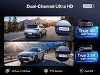 True 4K+2.5K Dash Cam Front and Rear,IMX678 + IMX675 Dual Starvis 2 Sensor,Free 128GB Card & OBD Hardwire Kit,Native 4K HDR Dash Camera for Cars,5.8GHz WiFi 6,STARLIT™ Full Color Night Vision,GPS,ADAS