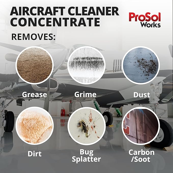 Bug Splat N' All Aircraft Cleaner 32 fl oz - All Purpose Cleaner that Removes Grease, Oil, Bug Splatter, Grime, & Dirt - Cleaner Spray for Aircraft Metals, Paints, & Coatings - Safe on All Surfaces