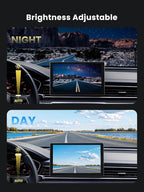 Portable CarPlay Screen for Car, 9'' Wireless Apple CarPlay & Android Auto Screen for Car, 4K Dash Cam, 1080P Backup Camera, GPS Navigation/Bluetooth/FM/Siri Voice Control for All Vehicles