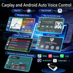 CrystalSync Elite Wireless CarPlay Adapter for Apple i-Phone i-OS 10+ and Android Auto, Mini Edition, Converts Factory Wired to Wireless, Plug and Play