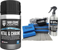 Professional Metal & Chrome Ceramic Coating (50ml Bundle) / 18 Month Protection from Rust, Scratches, Water Spots / 2x Thicker, Easy Application for Railings, Anchors and more