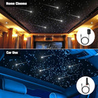 CHINLY 550pcs Starlight Headliner Kit - App Controlled Star Lights with Twinkle, RGBW Effects - 9.8ft Fiber Optic Car Ceiling Lights