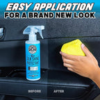Chemical Guys Silk Shine Tire and Trim Dressing and Protectant – Non-Greasy Vinyl, Plastic & Rubber Spray, Plastic Restorer for Cars – Restores Shine for Cars, Trucks, Motorcycles, RVs, 16 fl oz