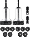2Pcs Wheel Brake Hub Cleaning Disc,Hub Cleaner Resurfacing Tool Brush Iron for Dust Remover Wheel Stud Cleaner Automotive Tools Fits Power Drill or 1/2" Impact Driven Wrenches for Cars,Nuts,Motorcycle