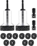 2Pcs Wheel Brake Hub Cleaning Disc,Hub Cleaner Resurfacing Tool Brush Iron for Dust Remover Wheel Stud Cleaner Automotive Tools Fits Power Drill or 1/2" Impact Driven Wrenches for Cars,Nuts,Motorcycle