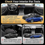 for Tesla Model Y Juniper(2025-2026) & Model 3 Highland(2024-2026) Center Console Organizer [Slide Smoothly & Carbon Fiber] Sunglasses Cup Holder for Tesla Model 3 Model Y Accessories Black