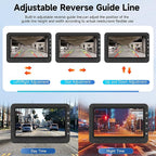 Rimoody 4.3'' HD IPS Screen Wireless Backup Camera, Digital Stable Signal, DIY Guide Lines, IP68 Waterproof, Night Vision, Wide Angle, Rear View Camera for Car/Truck/Pickup/SUV/Van/RV - Plug and Play
