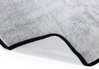 The Rag Company - Slim Dryer Towel - Ultra-Absorbent Korean Microfiber, Suede Edge, Car Drying Towel. 25" x 35" Grey