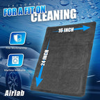 Airlab Microfiber Towels for Cars Wash Drying Towel Detailing Cloth Pack of 1 and Carbon Microfiber Towels for Car Polishing Cleaning Cloth, Pack of 2
