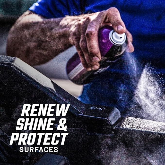 Slick Products Shine & Protectant Spray 17.35 FL OZ. - High Gloss Clear Coating Renew Vinyl, Plastic, Rubber, Trim, Tire, Car, Truck, Motorcycle, Dirt Bike (4-Pack)