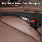 Hiseanllo Car Seat Gap Filler 2 Pack, Universal Fit PU Leather Car Seat Gap Plug to Fill The Gap Between Seat and Console, Car Seat Crevice Blocker Stop Things from Dropping