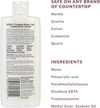HOPE'S Countertop Restoration Polish, Streak-Free Kitchen Counter Cleaner, No Buildup on Countertops, Quartz, Marble, Corian, Composite, and Granite Polish, 8 Fl Oz, Pack of 12