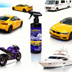 CaliShine Quick Effect Coating Spray - 16.9 fl oz Waterless Ceramic Car Wax Coat - Detail Polish & Cleaner for Cars Boat Body & Glasses, Window Glass and Headlight - Shine Restoration Kit (1500 ml)