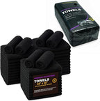 Black Microfiber Cleaning Towels, 36-Pack Dual-Sided Ultra Soft Plush Washcloth, Professional Grade Premium Microfiber Detailing Cleaning Cloths, Car, Household and Commercial (Black, 16" x 16")