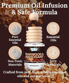 Hanging Air Freshener Car Diffusers - Long Lasting Scent, Odor Eliminator, Home Essentials, Fresh car fragrance diffuser - 3 Pack- Teakwood and Mahogany