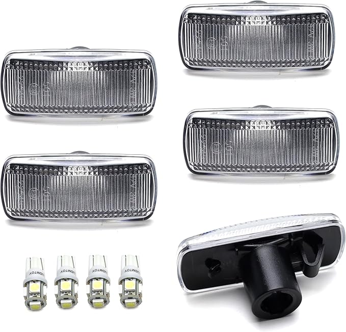 iJDMTOY Clear Lens All Xenon White LED Trunk Bed Marker Lights Set Compatible with Dodge 2010-18 RAM 2500HD 3500HD Dually Truck Double Wheel Side Fenders, Powered by Total 20 LED