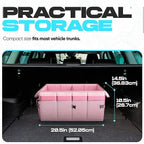 FORTEM Trunk Organizer For SUV Car Trunk Organizer, Foldable Storage, Car Accessories for Women Men, Collapsible Bag, Perfect Christmas Gifts, 600D Oxford, Non Slip Bottom, Straps, Soft Cover (50L)