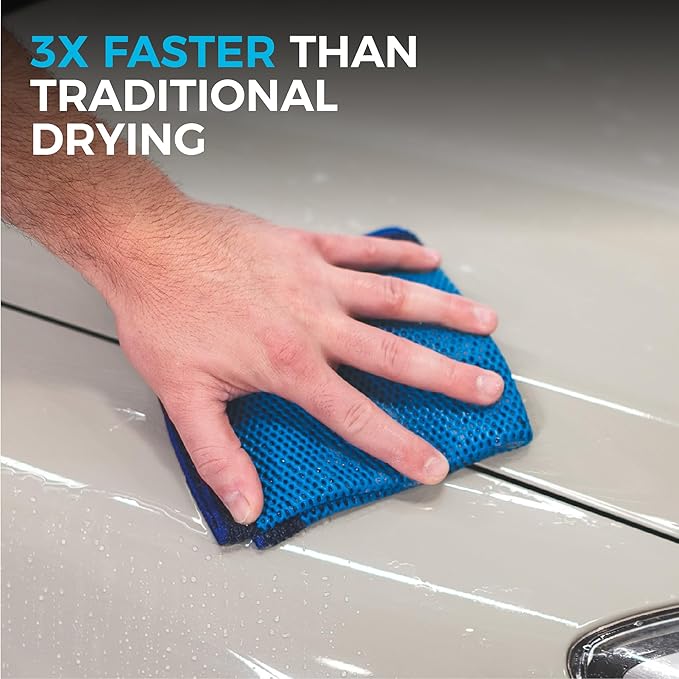 The Rag Company Ultra Clay Towel - Clay Bar Results in Minutes, Smooth Paint Fast, Enhance Gloss & Wax Bond (12"x12")