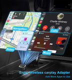2-in-1 Wireless CarPlay and Android Auto Adapter, Mini USB Dongle Converts Wired to Wireless, Plug & Play, Auto-Connect, Compatible with iPhone & Android TSNAM
