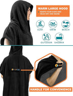 SUN CUBE Surf Poncho Changing Robe with Hood | Absorbent Quick Dry Microfiber Wetsuit Changing Towel with Pocket for Surfing Men Women