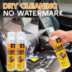 NUAN 2PCS Foam Cleaner for Car, Lemon Scent Car Interior Cleaner, Safe and Quick Remover Stains Multi-Purpose Foam Spray for Car Steering Wheel, Car Seat, Leather and House, 8.4 FL OZ, 250 ML