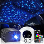 Car Starlight Headliner Kit, Twinkle & Sound Activated RGBW 16W 1000pcs*0.02in*9.8ft Fiber Optic Starlight Kit with APP& Remote Controlled, Star Lights for Ceiling Car Roof/Home Decor