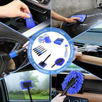 Nilight 15PCS Car Detailing Kit Auto Cleaning Tools Wash Set with Storage Carry Bag Beginners Easy to Use for Interior Exterior Car Care Clean Windshield Dashboard Seat Air Vents Wheels Tires, Blue