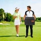 2 Layer Golf Trunk Organizer, Golf Organizer with 2 Pairs Shoes Compartment, Golf Storage Waterproof Car Trunk Locker for Balls, Caps, Clothes, Gloves, Accessories, Gifts for Golfers