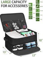 CAMPLAND 2 Layer Trunk Organizer, Waterproof Car Locker for 2 Pair Shoes, Durable Trunk Storage for Balls, Tees, Clothes, Gloves, Accessories, Golf Gifts