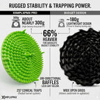 10.4" Heavy Duty Grit Trap (2-Pack) & Wash Mitt Kit - Premium Car Wash Bucket Filter Insert, Dirt Separator, Fits 3.5-5 Gallon (Green Kit)