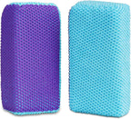 Clay Bar Scrubber 2-Pack, Auto Detailing Synthetic Clay for Car Wash Scrubbing and Claying, Car Paint Prep and Glass Surface (2-Pack, Blue Purple)