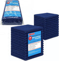 Microfiber Cleaning Towels, 24 Pack, Double Sided Ultra Soft Plush Washcloth, All Purpose Premium Microfiber Detailing Cleaning Cloths Shop Towels(16" x 16", Navy Blue)
