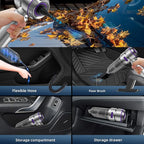 Car Vacuum Cleaner High Power - 22000PA Portable Car Vacuums 4 in 1 Compressed Air Duster & Blower Hand Held Vacuum Cordless with Brushless Motor for Cars Home Office Camping Ideal Gifts for Men women