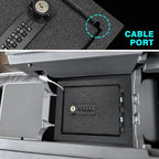BestEvMod Center Console Organizer Safe Vault LockBox Compatible with Rivian R1T R1S 2022-2025 2026 Pickup Safe Vault Console Storage Interior Organizer with 4 Digit Combo Lock Security Anti-Theft
