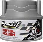 Formula 1 Metal Polish, Wheel Cleaner to Restore Shine to Rims, Grills, Exhaust, and More, Polish for Chrome, Aluminum, and Stainless Steel Surfaces, Car Cleaner for Detailing, 10 Oz