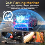 Dash Cam Front and Rear - 4K HD Dual Dash Camera for Cars, Built-in 5G WiFi GPS, 64GB Card, Dashcam with 3.2" IPS Screen, UHD Night Vision, HDR, App Control, 24H Parking Monitor